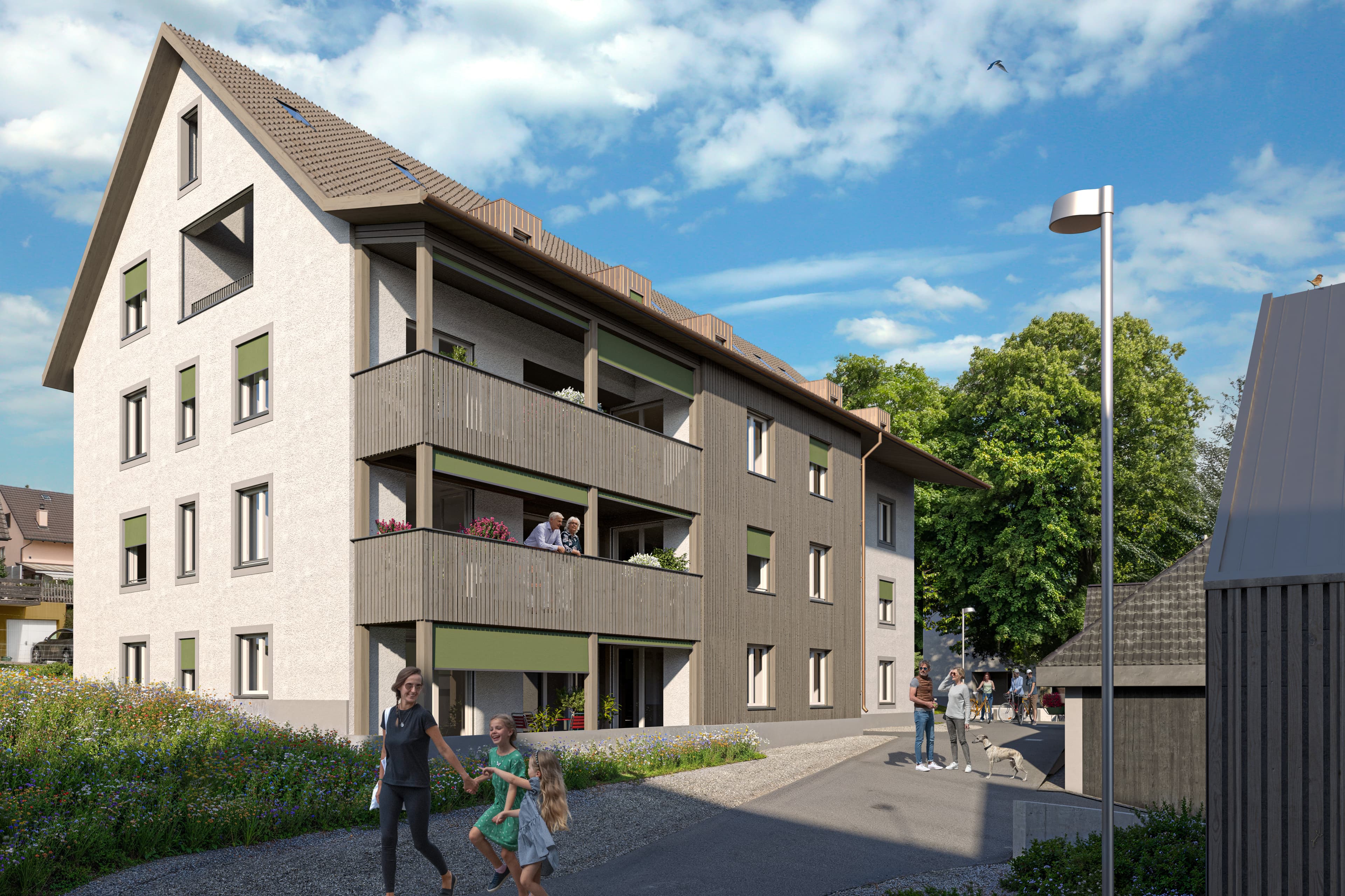 Arisdorf Linden Mühle Visualisierung vom Reihenhaus