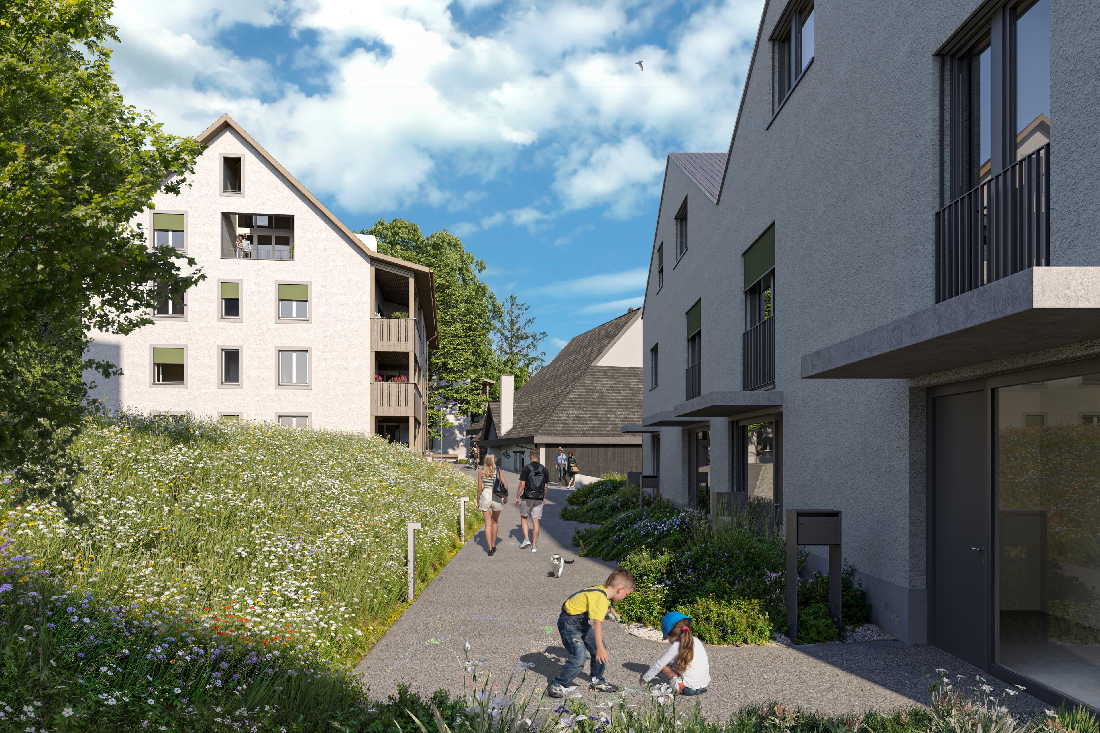 Arisdorf Linden Mühle Visualisierung vom Reihenhaus